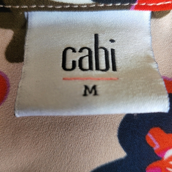 Women's ,CABI Black and Pink Floral Tank Top with Artistic Design.Size M - Picture 6 of 8